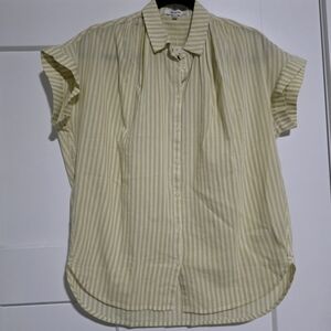 NWT Madewell Citrus Striped Button-Up Shirt